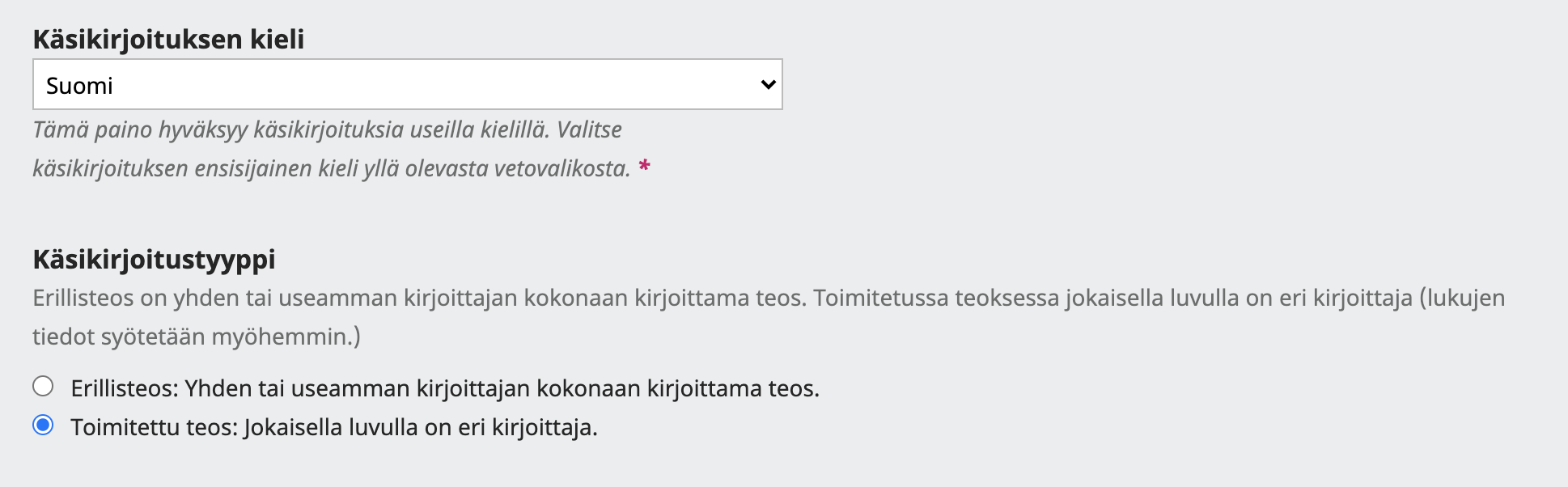 Kieli ja tyyppi Kieli ja tyyppi
