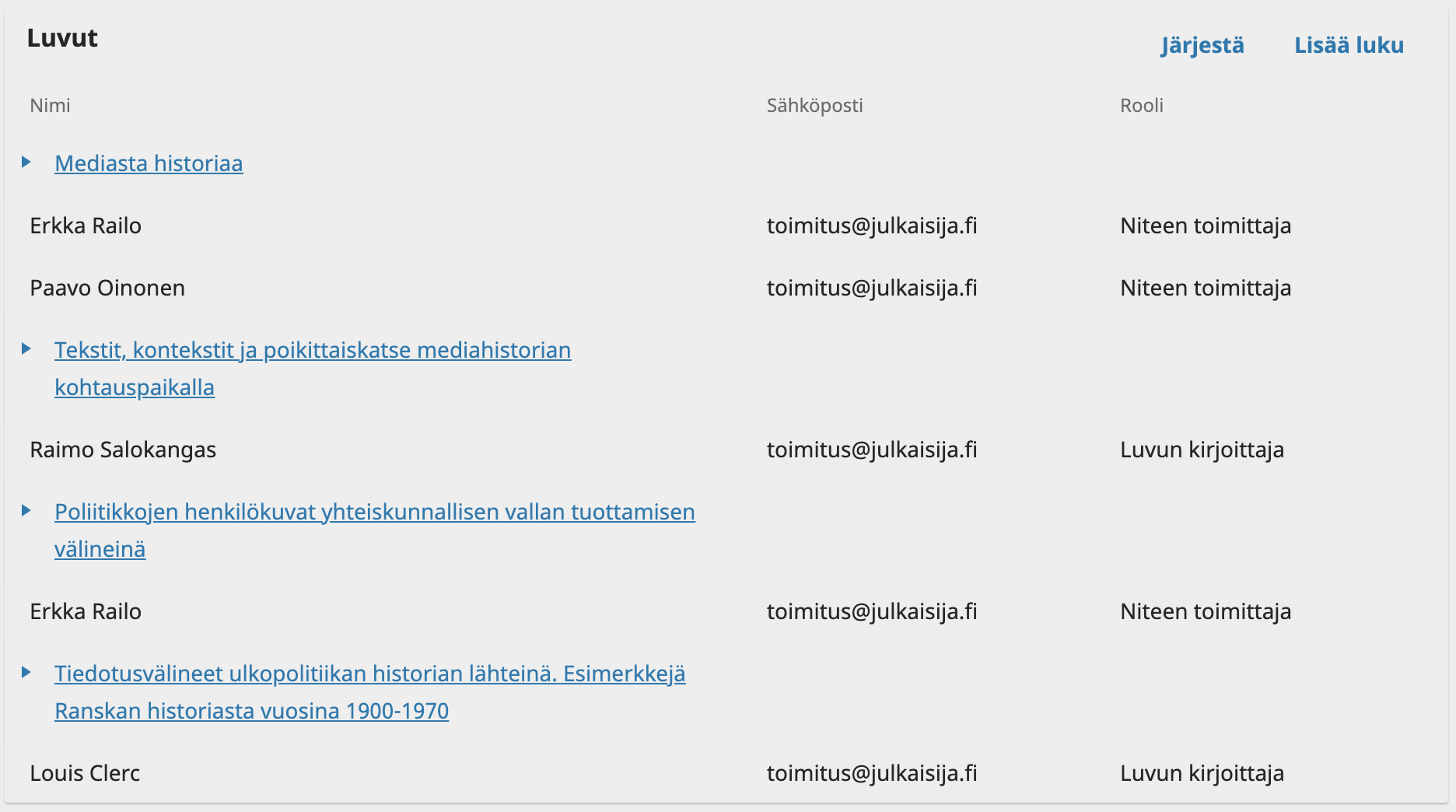 Lukujen lisääminen Lukujen lisääminen